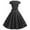 X-8Black, variant on YMNXA Womens Dress Short Sleeve Notch V Neck Polka Dot Print Lace Up Retro Style Evening Party Gown Prom Swing Dresses Black L