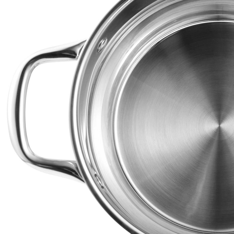 BERGNER 8 qt. Stainless Steel Dutch Oven with Lid BGUS10108STS - The Home  Depot