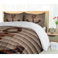 thumbnail image 5 of Ambesonne Nautical Duvet Cover Set, Marine Anchor Square, 2-Calking, Tortilla Brown, 5 of 7