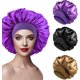 thumbnail image 1 of RV 3 capó de satén para cabello de noche, capó de seda para cabello de noche, gorro de noche de satén, capó de satén para mujer, protección elástica para cabello largo, cabello rizado (negro, dorado, morado oscuro) Sailing Electrónica, 1 of 5