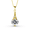 Yellow Gold, variant on Cate & Chloe Isla 18k White Gold Plated Pendant Necklace with Swarovski Crystal Gift for Women