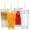 Clear, variant on 20 oz Green Ribbed Glass Tumbler with Lid and Straw, Spill-proof Iced Coffee Cups, Hobnail Drinking Set of 4, Vintage Glassware