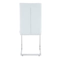 thumbnail image 6 of Llinc Store Set of 4 White PU Simple Arch Dining Chair High Resilience Chairs with Arched Metal Silver Leg, 6 of 9