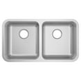 thumbnail image 2 of Moen GS20265B 2000 Series 32-3/8" Undermount Double Basin Stainless Steel Kitchen Sink -, 2 of 4