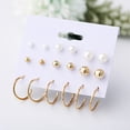 thumbnail image 2 of PVCS Personality Simple Inlaid Diamond Flower Pearl Earrings Ladies Jewelry Gift, 2 of 5