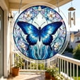 thumbnail image 4 of Acrylic Puzzles Suncatcher Window Hanging, 7.4 Inch Animals Sun Catcher Acrylic Puzzles Garden Decoration for Women Men Mom Birthday Gift Home Decor (Blue Butterfly), 4 of 5