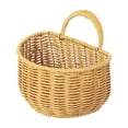 thumbnail image 2 of Imitation Rattan Basket, Wall Mounted Holder, Storage Organizer Bin, Tight Woven Structure and Flexible Flat Placement for Bathroom Shelves, Living Room Walls and Kitchen Counters., 2 of 6