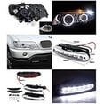 thumbnail image 2 of Bmw E53 X5, Chrome Halo Led Projector Headlights, Led Bumper Drl Fog Lamps, 2 of 2