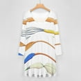 thumbnail image 4 of Baking Utensils on Square Magnet Long Sleeve Dresses For Women Vintage Elegant Party Dress Oversized V-neck Dress S-8XL, 4 of 7