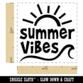 thumbnail image 2 of Summer Vibes Self-Inking Rubber Stamp Ink Stamper - Lime Green Ink - Small 1 Inch, 2 of 7