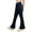 Dark Blue, variant on Langwyqu Girls Yoga Pants V Cross Waist Wide Leg Flare Pants High Waist Bootcut Pants
