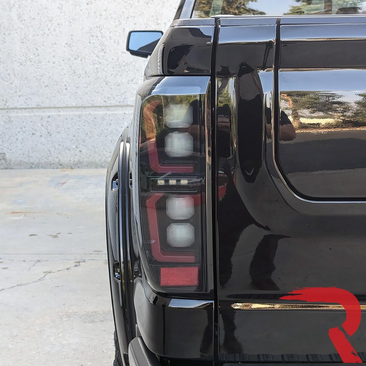 RECON - Fits 19-25 Sierra 1500 & 20-23 Sierra 2500, 3500 Ultra Bright Premium OLED Tail Lights Sleek Running Lights Startup Light Sequence (Replaces Factory/OEM LED) (SMOKED LENS)
