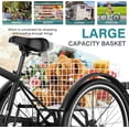 thumbnail image 3 of MOONCOOL Adult Tricycle, 7 Speed Three Wheel Bike Tricycle Cruiser Trike, 24/26/27.5 Inch Adults Trikes with Shopping Basket, Exercise Men's Women's Tricycles, 3 of 6