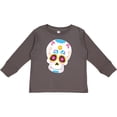 thumbnail image 3 of Inktastic Sugar Skull Blue Boys or Girls Long Sleeve Toddler T-Shirt, 3 of 5