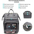 thumbnail image 3 of Lovevook Laptop Backpack for Women,15.6"Travel Work Backpack Purse,Teacher Backpack Nurse Bag College Book Bag with USB (Grey), 3 of 9