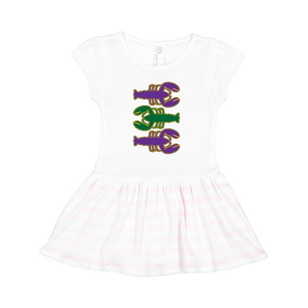 

Inktastic Mardi Gras Celebration Funny Crawfish Gift Toddler Girl Dress