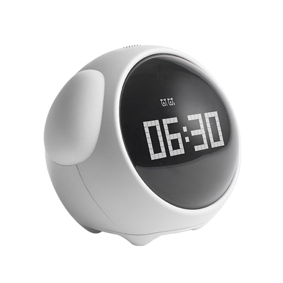 Reloj Despertador Seitruly con Expresión Bonita para Niños Electrónica Blanco Emoticono