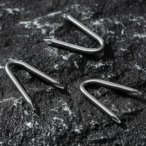 Amosfun 140Pcs Metal U Shaped Fence Wire Retainers Heavy Duty Staples for Outdoor Projects