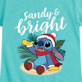 thumbnail image 3 of Lilo & Stitch - Sandy And Bright - Girls Fitted Short Sleeve Tee, 3 of 5