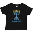 thumbnail image 3 of Inktastic Happy Hanukkah with Blue Menorah Boys or Girls Baby T-Shirt, 3 of 5