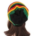 thumbnail image 6 of Jiibva Fashion Rasta Beanie Hat Winter Hats Ribbed Knitted Hat Peaked Cap Colorful Ribbed Knit for Woman, 6 of 7