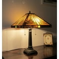 thumbnail image 4 of RADIANCE Goods Tiffany-Style 2 Light Mission Table Lamp 16" Shade, 4 of 5