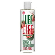 Lube Life Water Based Watermelon Flavored Personal Lubricant, 8 Ounce
