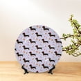thumbnail image 6 of Wukai Dachshund Dog Print Decorative Plate for Display,Bone China Decorative Plate, Ceramic Dinner Plate with Stand, Vertical Ceramic Plate-8in, 6 of 6