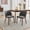 2-pack PU | Dark Gray, variant on Dining Chair Set of 2,Modern Linen Upholstered Kitchen Chair with Padded Seat and Wood Legs, Ideal for Living Room, Restaurant, Dark Gray