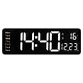 thumbnail image 4 of Large Digital Wall Clock Modern Wall Clock Large Temperature Timekeeping Clocks Home Indoor Temperature USB Decor, 4 of 9