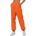 thumbnail image 2 of Womens Cinch Bottom Sweatpants Cotton Sporty Jogger Sweat Pants Workout Running Trousers with Pockets, 2 of 6