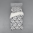 thumbnail image 1 of Ambesonne Black and White Bedding Set 3 Pcs, Abstract Fauna, Twin XL, Black White, 1 of 3