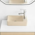 thumbnail image 6 of Jonathan Y Wall Mounted Rectangular Ceramic Mini Sink, Right-Side Faucet, Matte Beige, 6 of 6