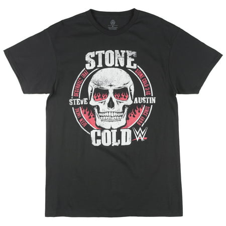 WWE Stone Cold Steve Austin Short Sleeve Shirt Wrestle Retro Tee Top Mens