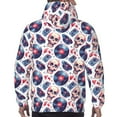 thumbnail image 7 of Sikiie record rock music Skull Men's Hoodie, Essentials Hoodie, Sweatshirt, Pullover Hooded Sweatshirt for Men-4X-Large, 7 of 7