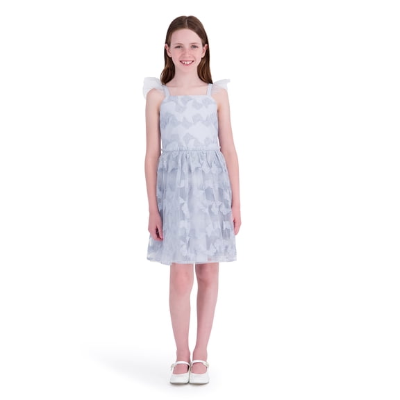 Kensie Girl Sleeveless Emb Butterfly Dress with Tiered Skirt, Sizes 4-16