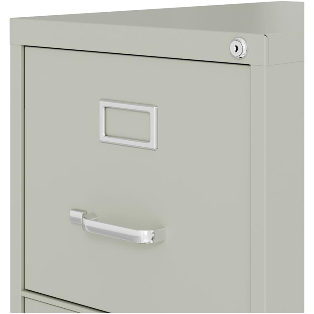 Kingfisher Lane 25" 4-Drawer Metal Letter Width Vertical Filing Cabinet in Gray