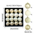 thumbnail image 3 of 6-Pack Vintage Crackle Finish Christmas Ornament Balls, 6cm Shatterproof Hanging Tree Decor for Xmas, Wedding & Party Decoration (Scratch Effect Design) B, 3 of 8