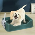 Pet Dog Toilet Puppy Training Tray Puppy Potty Tray with Baffle Spoon