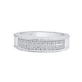 thumbnail image 6 of AFFY White Natural Diamond Engagement & Wedding Trio Bridal Ring Set In 10k White Gold (0.33 Cttw), Ring Size 11, 6 of 8