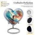 thumbnail image 3 of Sundown Wave Cremation Urn Human Ashes - Large Urns For Human Ashes - Urn For Ashes Adult Male - Cremation Urns For Ashes - Urns For Ashes Adult Female Mother - Large Decorative Heart Urn ( 8inch), 3 of 5