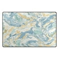 thumbnail image 2 of Watercolor Pattern Soft Polyester Area Rug 31''x20'', Non Slip, Memory Foam, Water Absorbent, 2 of 7