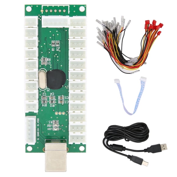Codificador de juegos arcade QM070921 con cable USB, duradero y sin retardo para consola de juegos de PC.