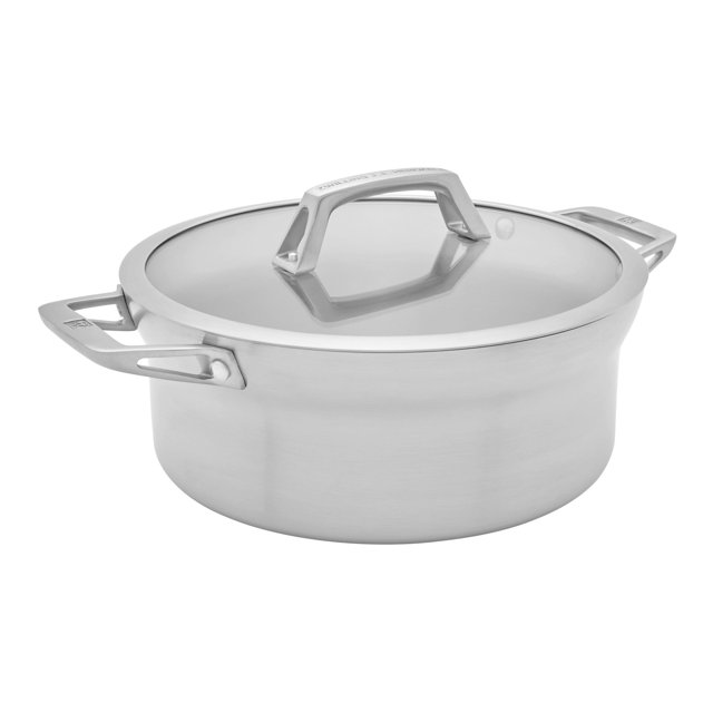 ZWILLING Motion Acier Inoxydable 4,75 L Poêle à Sauter Profonde en Acier Inoxydable avec Couvercle