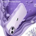 thumbnail image 6 of JETech Cute Case for iPhone 14 Plus 6.7-Inch, Wave Frame Curly Shape Shockproof Phone Cover for Women and Girls, Clear Hard PC Back (Purple), 6 of 7