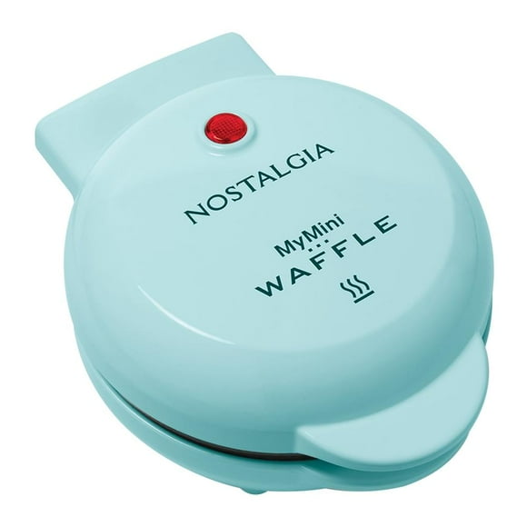 Mini Wafflera Nostalgia Redonda Azul