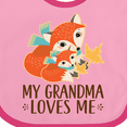 thumbnail image 4 of Inktastic Grandma Loves Me Woodland Fox Boys or Girls Baby Bib, 4 of 4