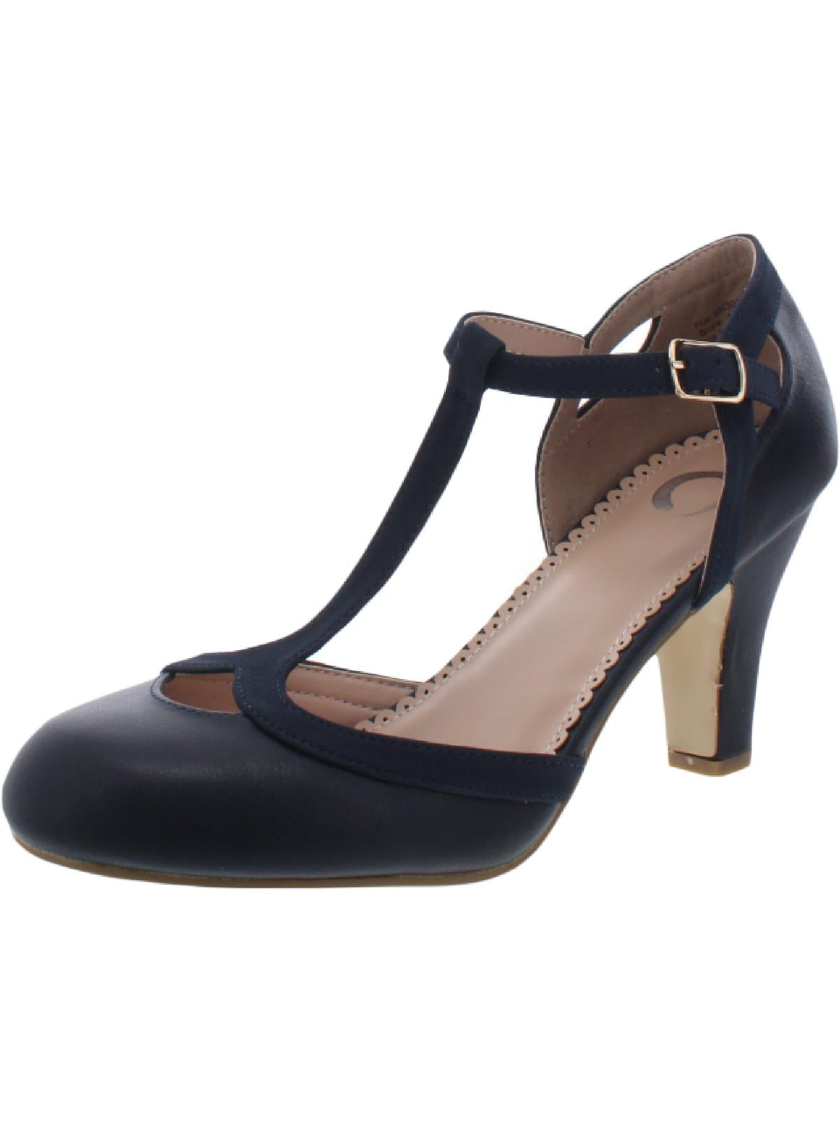 Journee Collection Womens Olina Faux Leather TStrap Mary Jane Heels