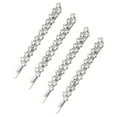thumbnail image 4 of 4 Pieces Rhinestone Hair Jewelry Bobby Pins, Clear Crystal Metal Hair Clips for Women, Wedding Party Accessories, Silver, 4 of 7