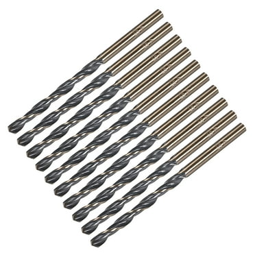 Straight Shank Twist Drill Bits 4mm High Speed Steel HSS 4341 with 4mm Shank 10 Pcs